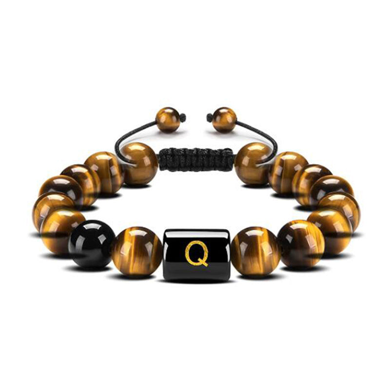 Bracelet de protection lettre œil de tigre - Œil de tigre - Q - image 20
