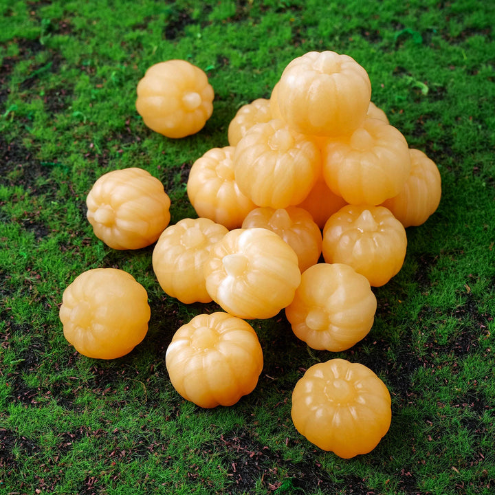 Olivenorma 1PC Mini Citrouille Décoration Pierre Précieuse Calcite Jaune 