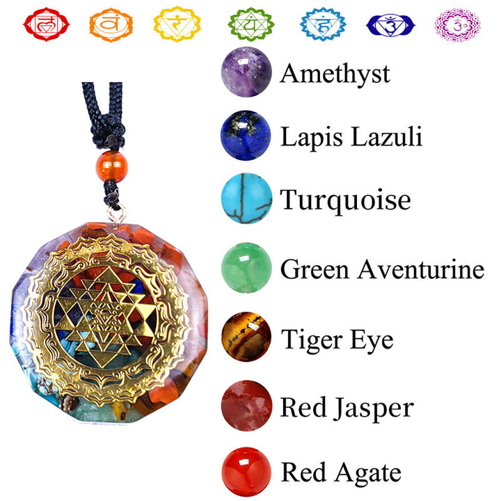 Collier Orgone de Guérison des Chakras Olivenorma