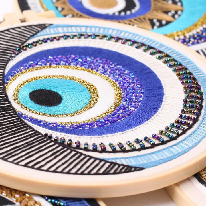 Olivenorma Evil Eye Broderie à la main Matériau semi-fini Décoration 