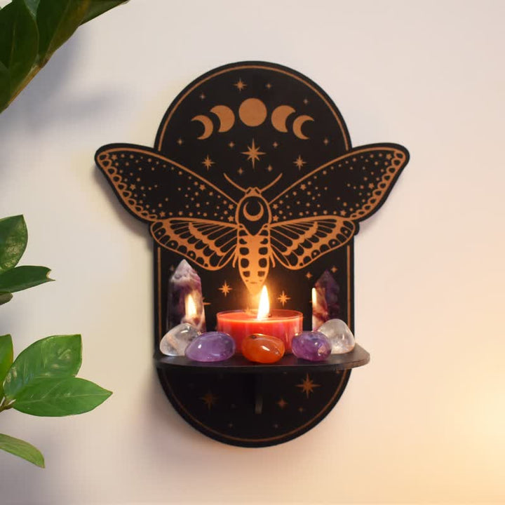 Étagère en cristal d'autel de lune de papillon magique Olivenorma