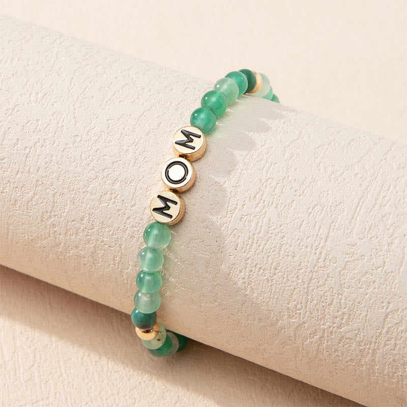 Olivenorma « Pour maman » – Bracelet de richesse en aventurine verte 