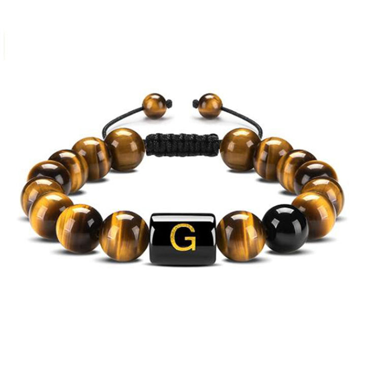 Bracelet de protection lettre œil de tigre - Œil de tigre - G - image 10