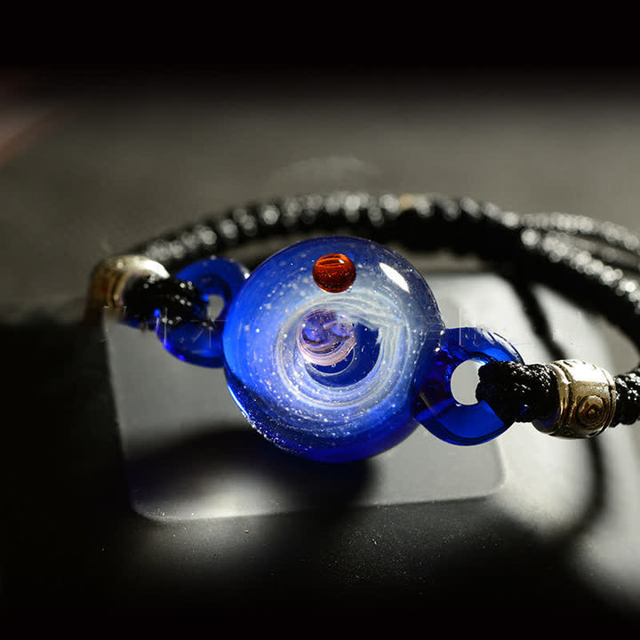 Bracelet créatif en verre avec nébuleuse de l'univers étoilé d' Olivenorma