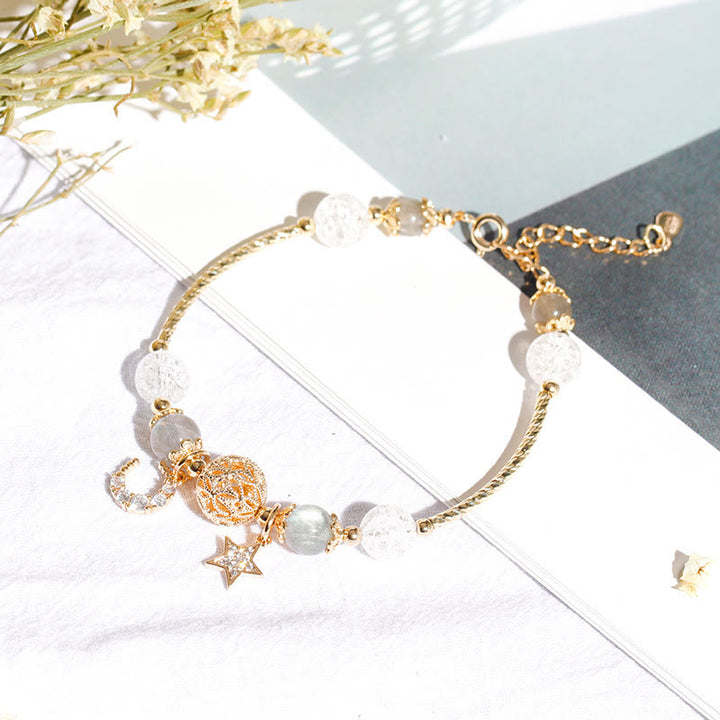 Bracelet en cristal de lune et d'étoile en labradorite Olivenorma
