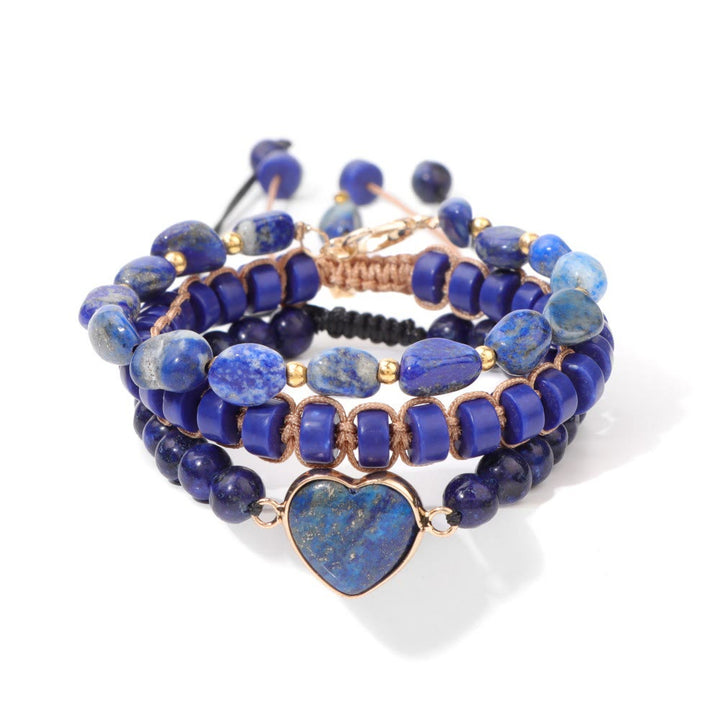 Bracelet pendentif en forme de cœur tressé fait main Olivenorma 