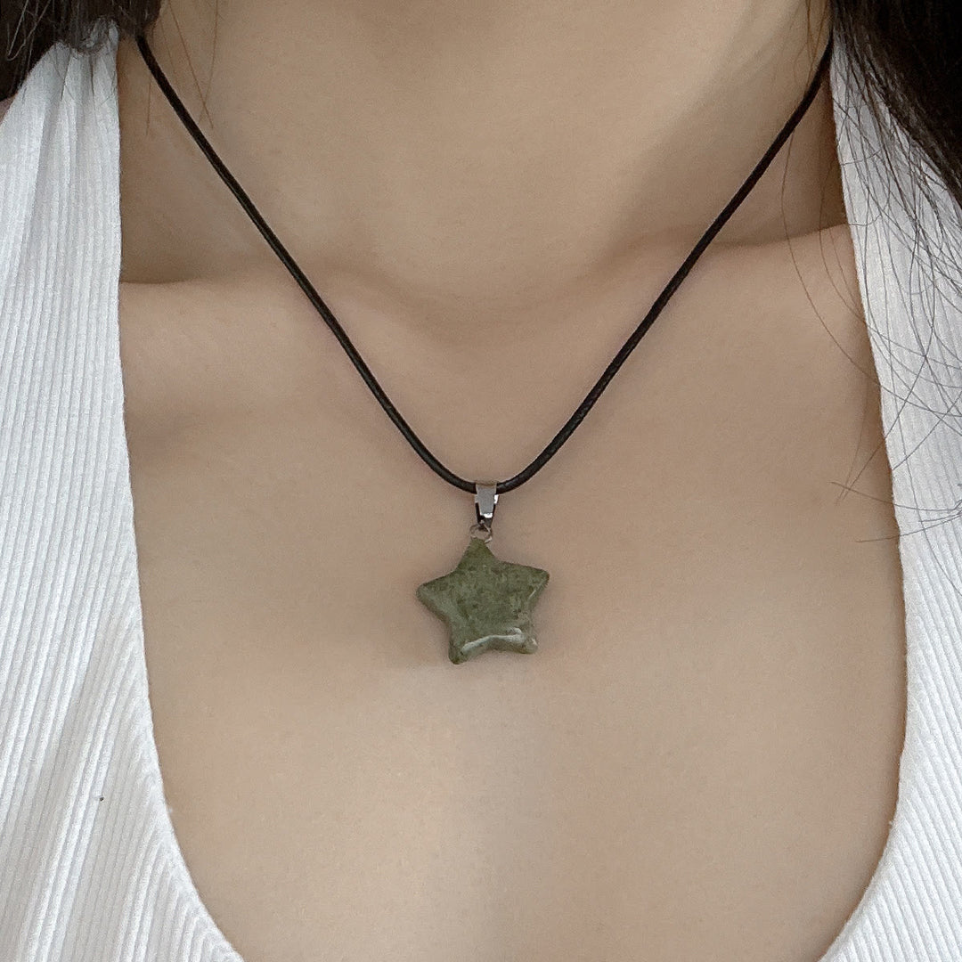 Collier avec pendentif étoile en cristal naturel Olivenorma