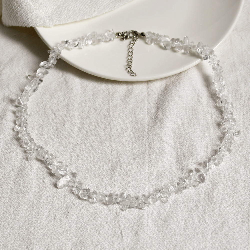 Collier en cristal poli de forme irrégulière Olivenorma