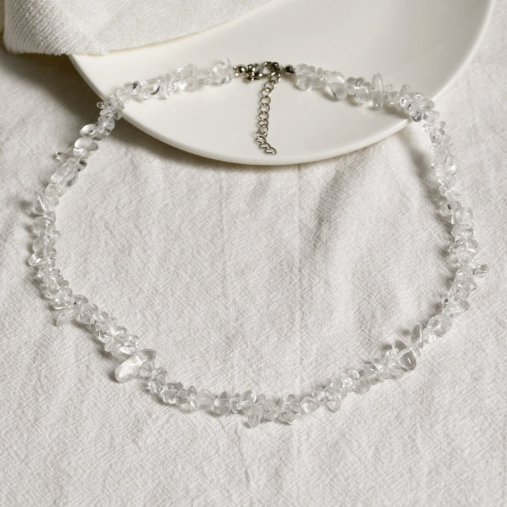 Collier en cristal poli de forme irrégulière Olivenorma