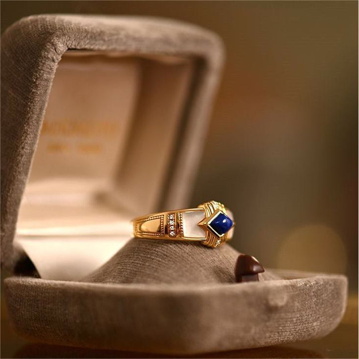 Bague Olivenorma Losange Lapis Lazuli
