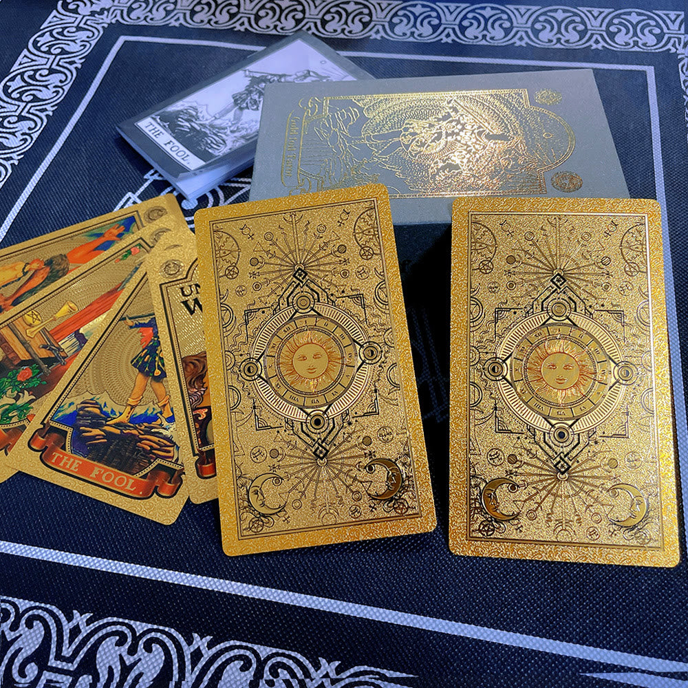 Cartes de tarot classiques Olivenorma Bronzing Golden Sun