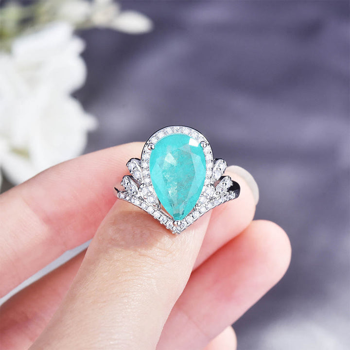 Olivenorma "Pure Love" - Bague élégante en tourmaline Paraiba