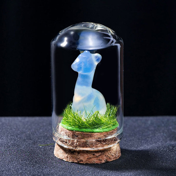 Décoration en pierre précieuse sculptée en cristal naturel d'alpaga Olivenorma
