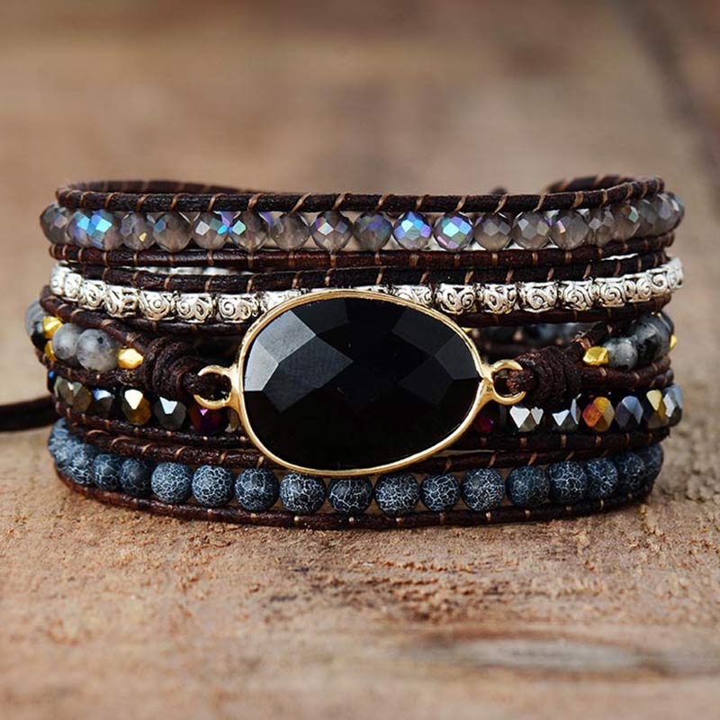 Bracelet en obsidienne 