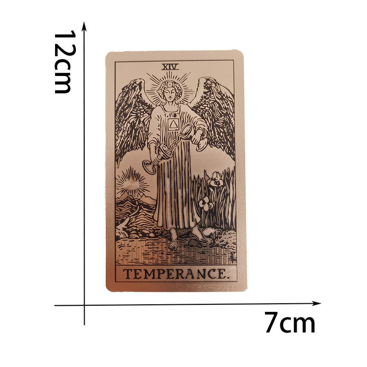 Cartes de tarot en feuille d'or rose bronzante Olivenorma