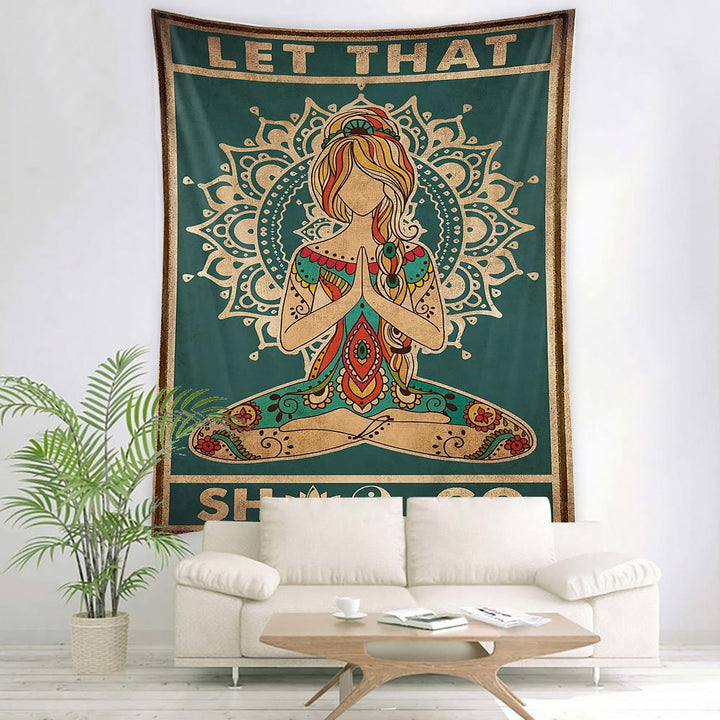 Tapisserie Olivenorma à motifs de chakras pour méditation et yoga