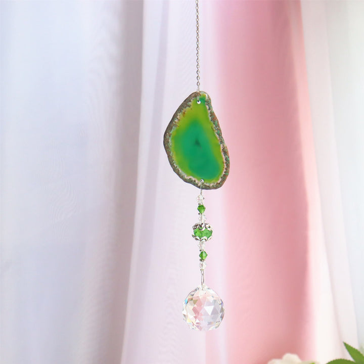 Pendentif suspendu fait main Olivenorma Carillon éolien en cristal de soleil