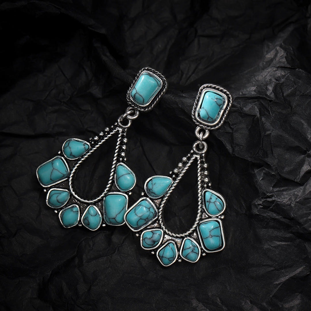 Boucles d'oreilles turquoise vintage Olivenorma "Sedona Sky"