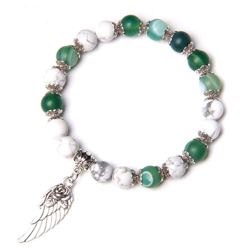 Olivenorma « Peace Energy » – Bracelet Aile en Cristal d'Agate Couleurs 