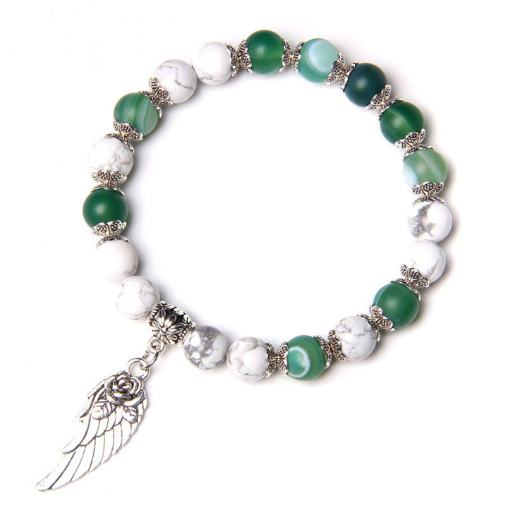 Olivenorma « Peace Energy » – Bracelet Aile en Cristal d'Agate Couleurs 