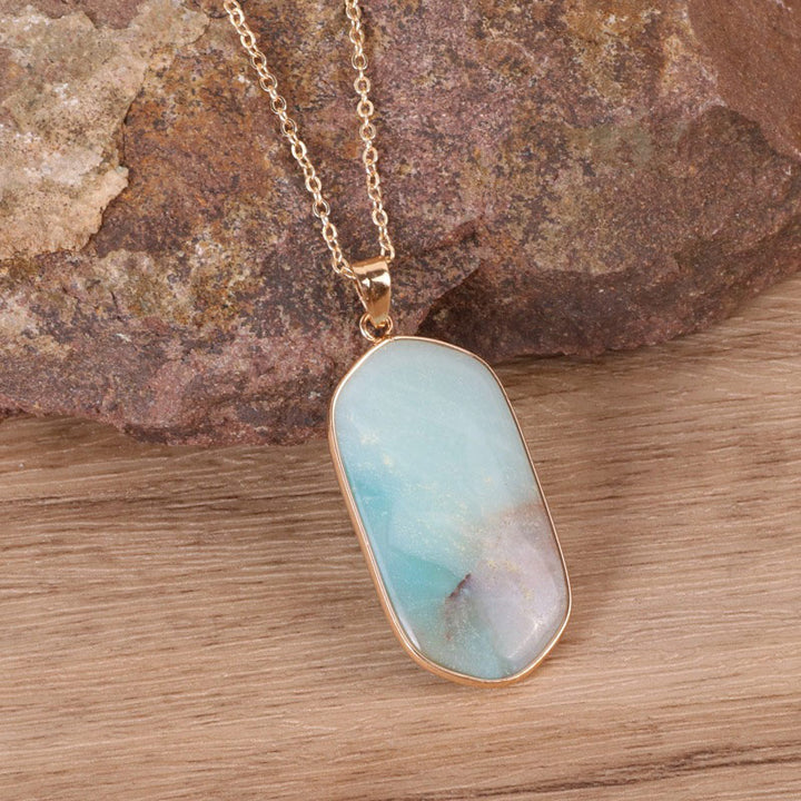 Collier en pierre de cristal naturel Olivenorma