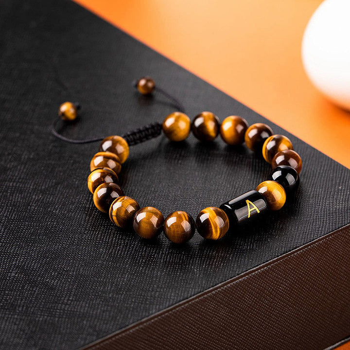 Bracelet de protection lettre œil de tigre - image 0