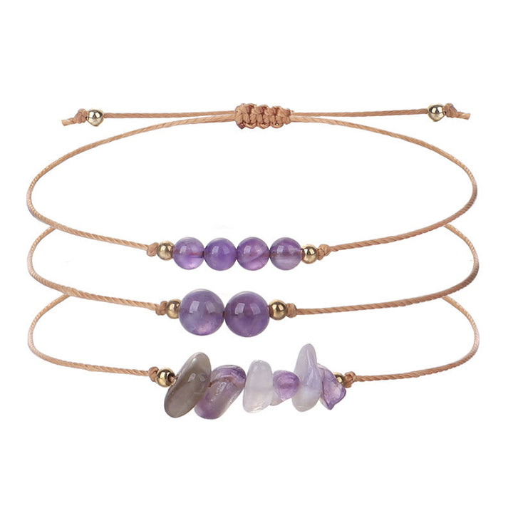 Ensemble de bracelets tressés en perles de gravier Olivenorma 