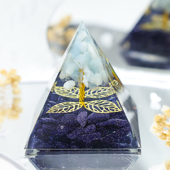 Olivenorma « Croissance sans fin » – Pyramide d'orgone de l'arbre de vie 