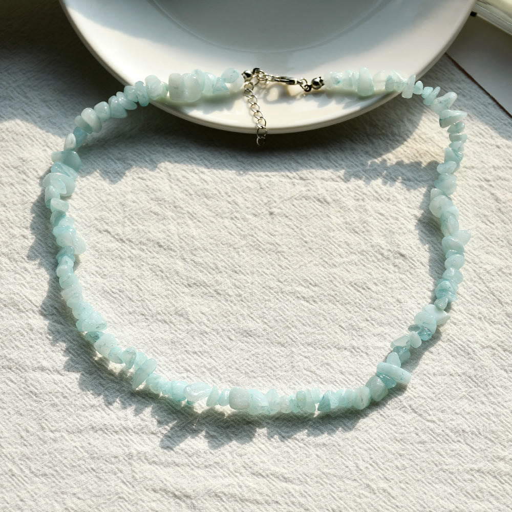 Collier en cristal poli de forme irrégulière Olivenorma