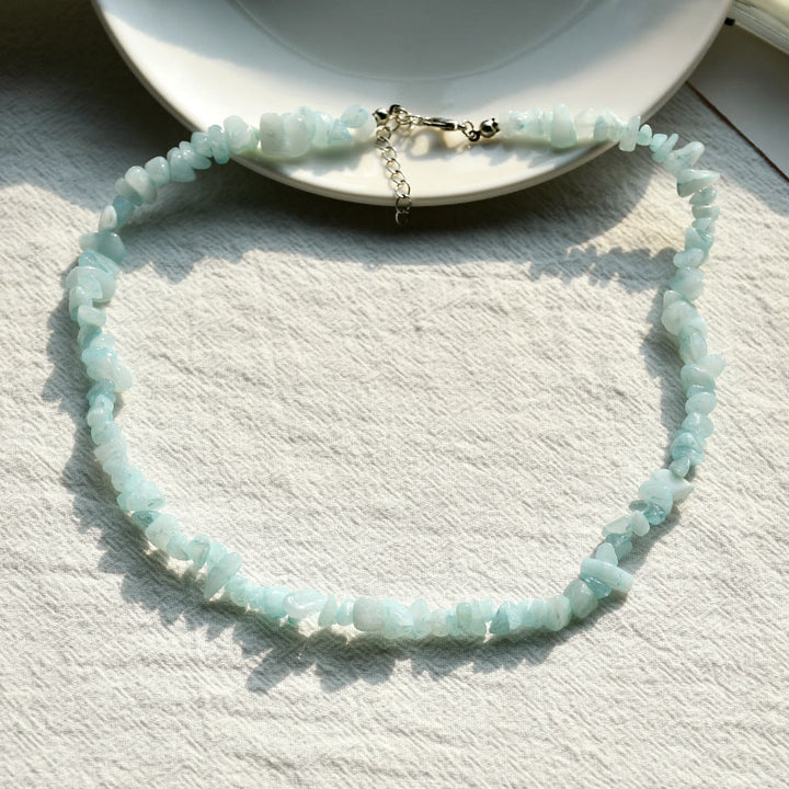 Collier en cristal poli de forme irrégulière Olivenorma