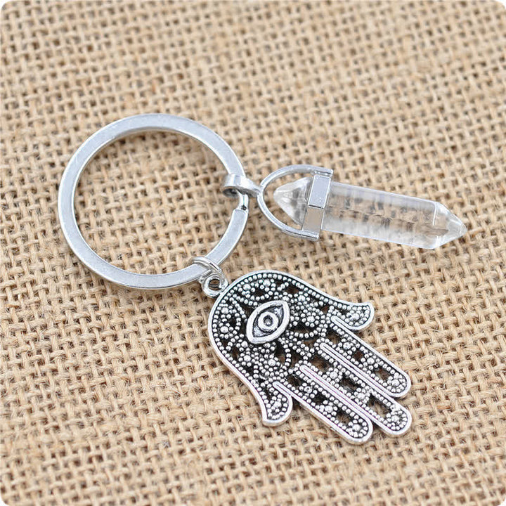 Porte-clés en cristal inspirant en forme de main de Fatima Olivenorma