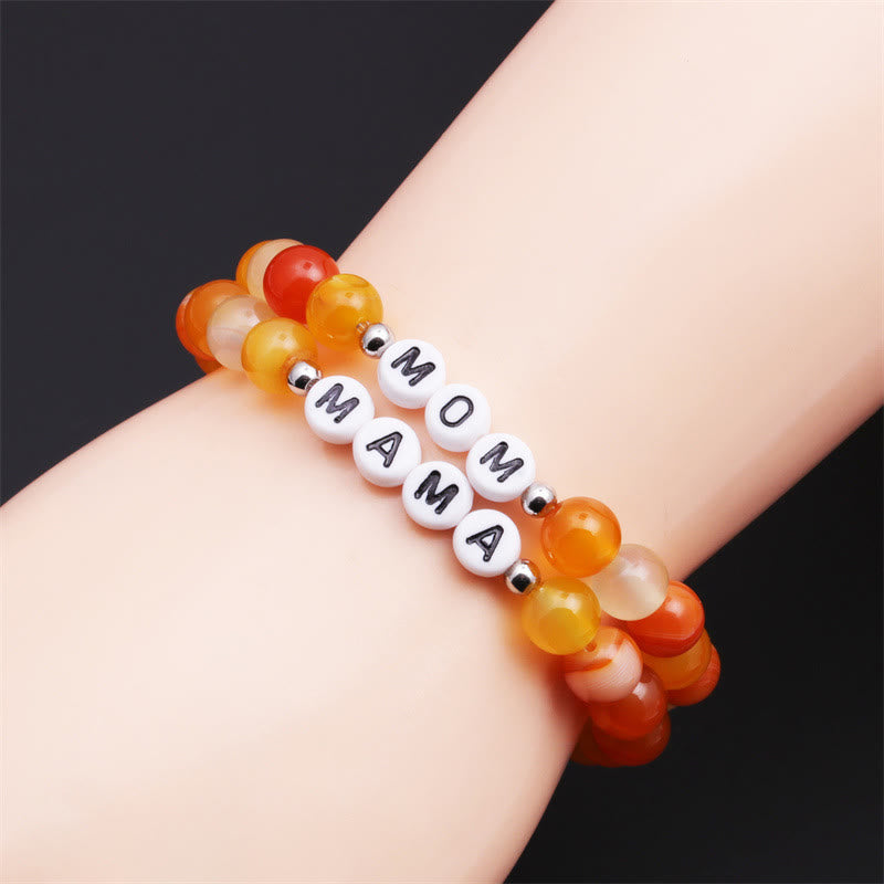 Olivenorma "Pour Maman" - Bracelet Amour Agate Jaune - image 3