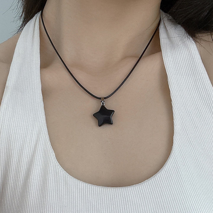 Collier avec pendentif étoile en cristal naturel Olivenorma