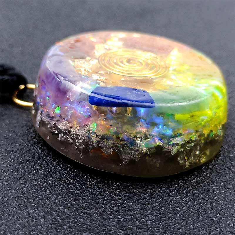 Collier Orgonite Chakra Olivenorma 