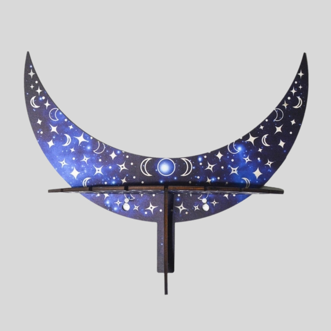 Étagères en cristal de sorcière en bois Crescent Olivenorma - Bleu - Grand : 15"*11,6"*3,5" (38,1*29,6*8,9 cm) - image 6