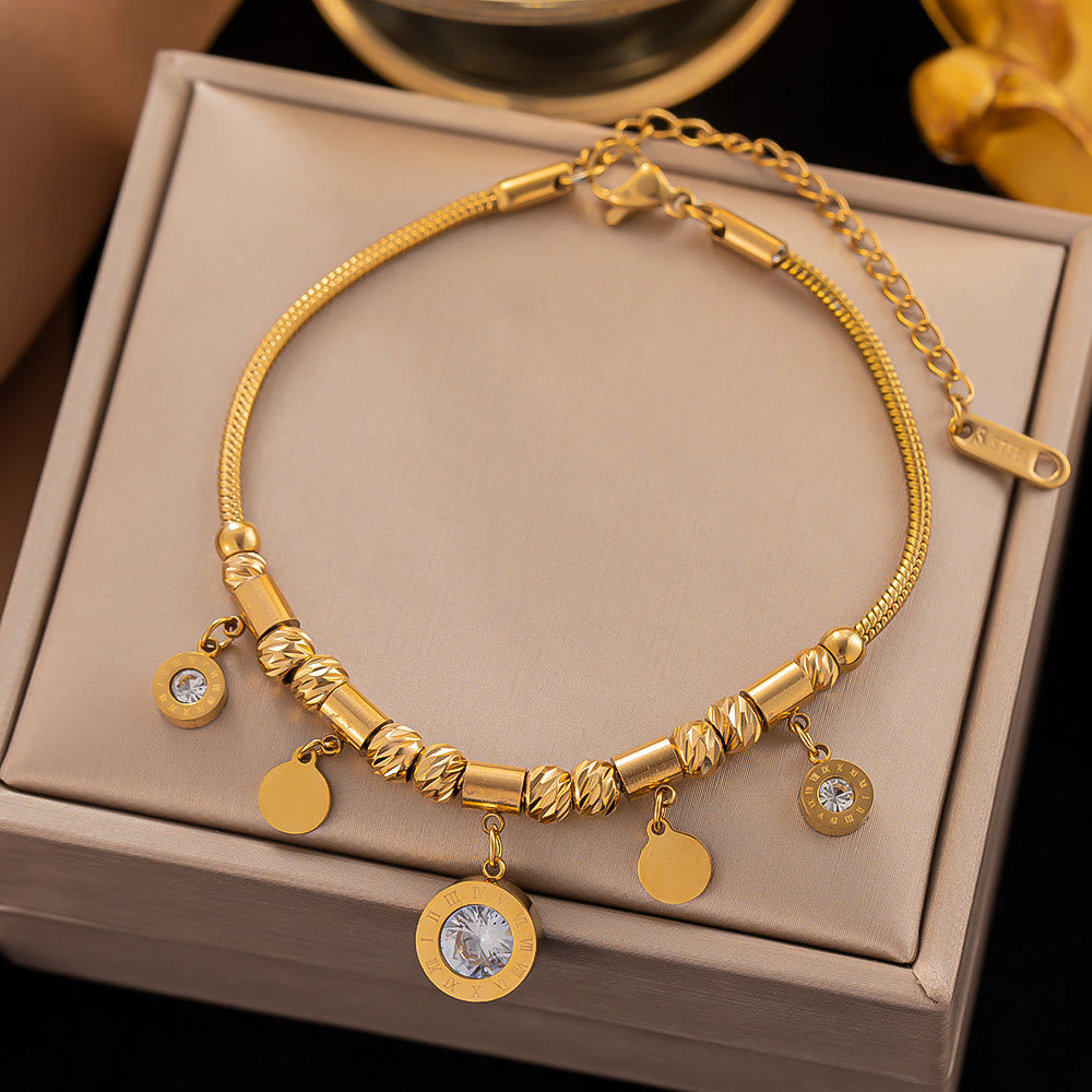 Collier bracelet enroulé fantaisie mauvais œil turquoise doré Olivenorma