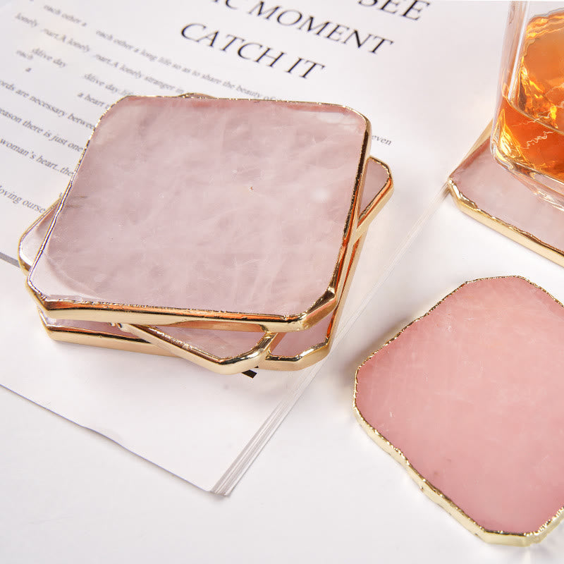 Décoration de dessous de verre en quartz rose Olivenorma - image 10