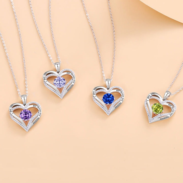 Olivenorma « Je t'aimerai toujours » – Collier cœur pierre de naissance Amour éternel - image 45