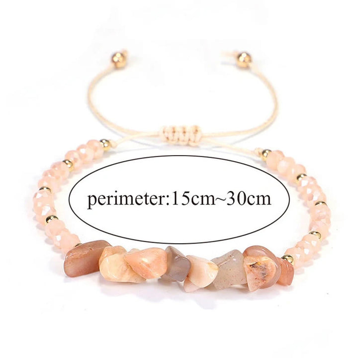Bracelet en fil de gravier et cristal de Bohème Olivenorma