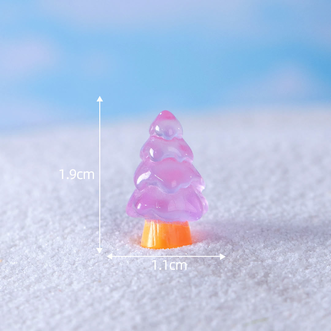 Olivenorma Lot de 5 mini sculptures en cristal pour sapin de Noël Décoration en pierres précieuses 