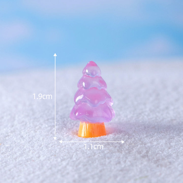 Olivenorma Lot de 5 mini sculptures en cristal pour sapin de Noël Décoration en pierres précieuses 