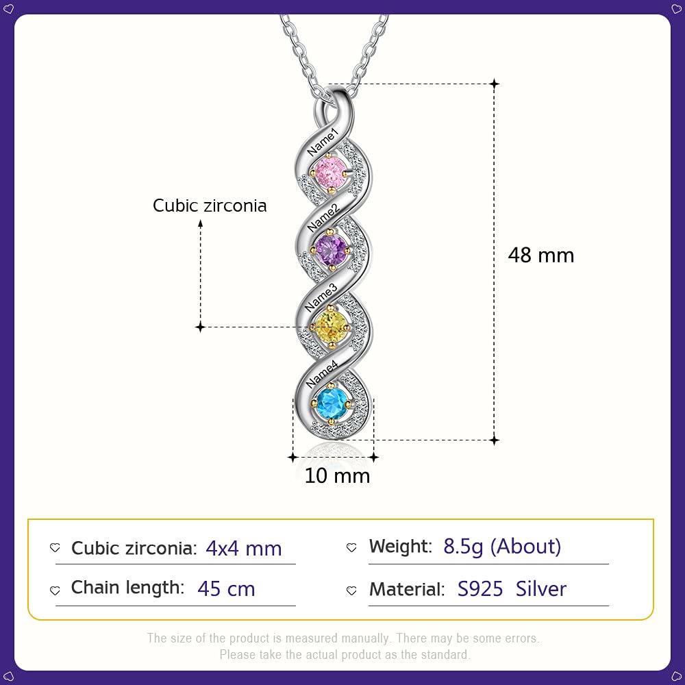 Collier avec pierre de naissance gravée pour femme Olivenorma