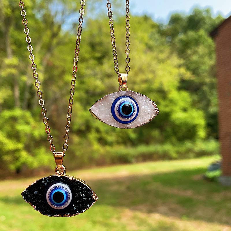 Collier énergétique contre le mauvais œil en quartz clair Olivenorma - image 1