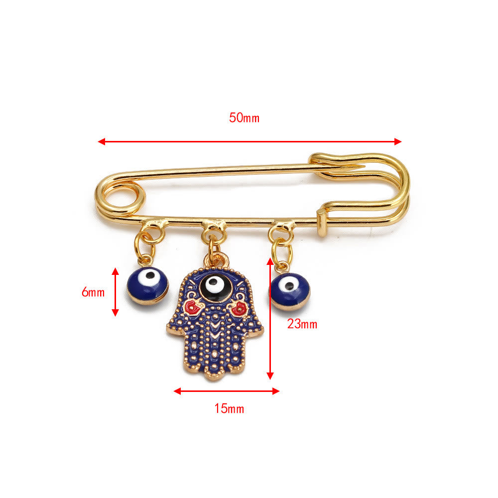 Broche Olivenorma série Evil Eye Hamsa - Œil bleu maléfique et Hamsa - image 3