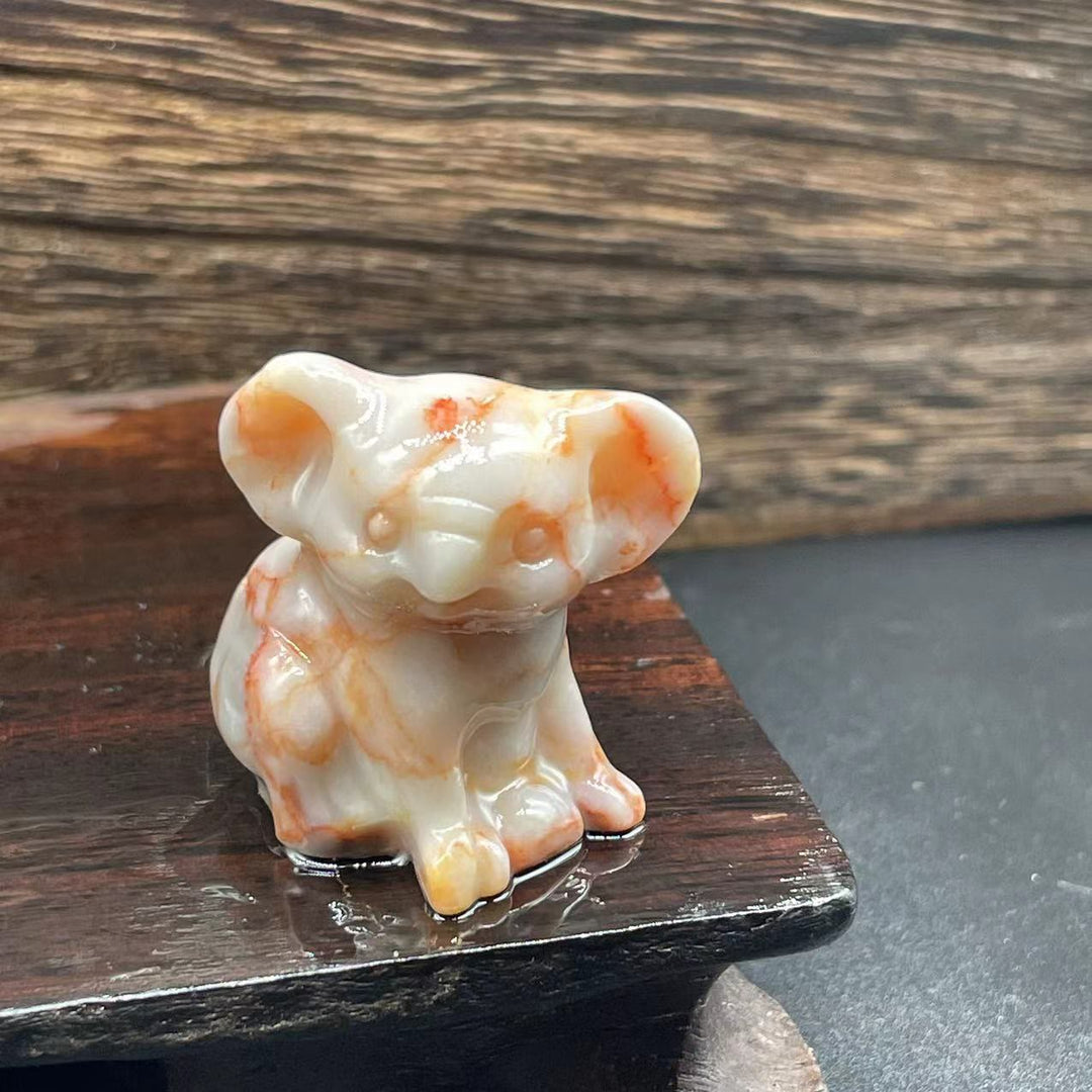 Olivenorma 1,2 pouces sculpté mignon koala figurine décoration en pierre précieuse