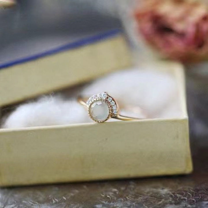 Bague ouverte délicate vintage en péridot naturel Olivenorma 