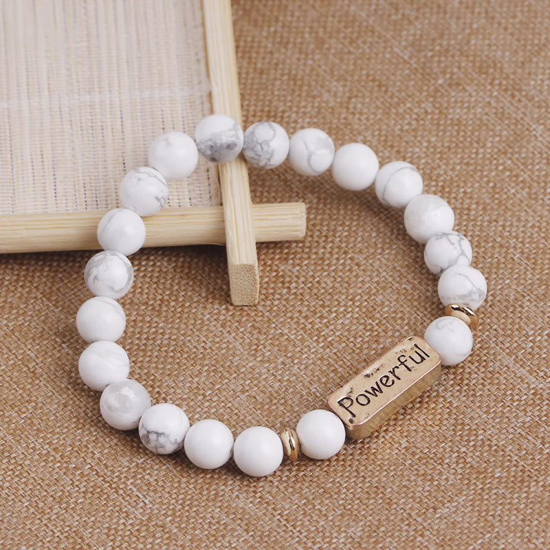 Bracelet de gravure puissant avec pierres précieuses naturelles Love Olivenorma 