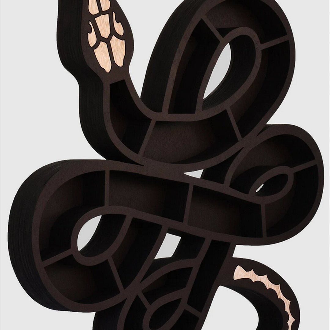 Étagère en cristal serpent foncé fabriquée à la main Olivenorma