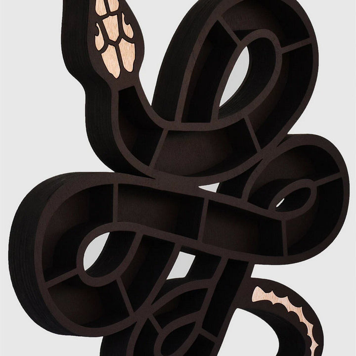 Étagère en cristal serpent foncé fabriquée à la main Olivenorma