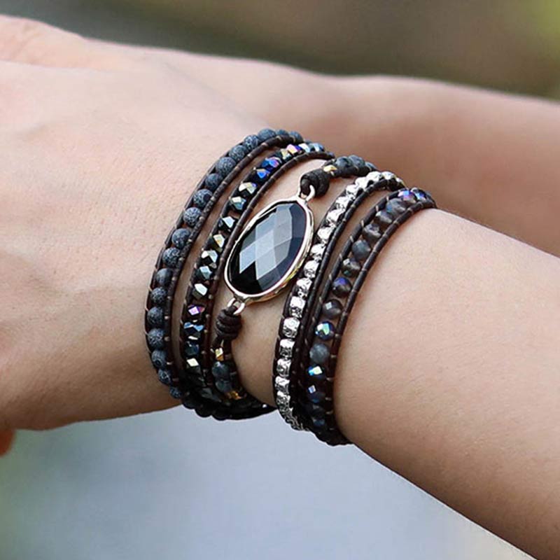 Bracelet en obsidienne 